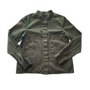 COS Wmn’s 6 Patch-Pocket Grandad Shirt‎ Military Minimalist Army